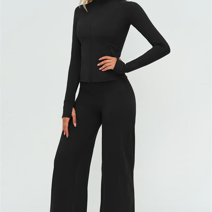 The Twirl Zip Jacket New Straight Leg Pants 2-Piece Set