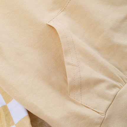 Cream Checker Boys Jogger Set