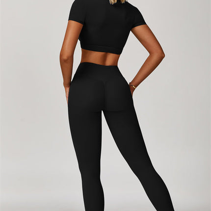 The Lavish Cut-out Crop Top Leggings 2-Piece Set