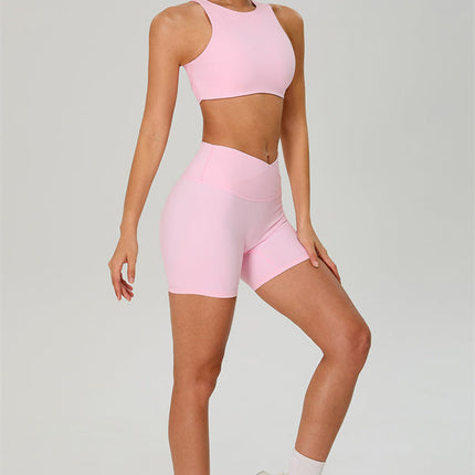 The Jewel Crop Top Crossover Shorts 2-Piece Set