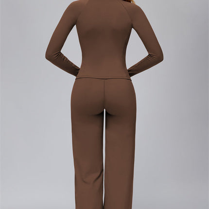 The FlexCore Pure Zip Jacket Flared Leggings 2-Piece Set