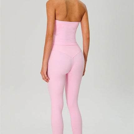The Solid Halter Tank Top Leggings 2-Piece Set