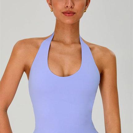 The Solid Halter Tank Top Leggings 2-Piece Set