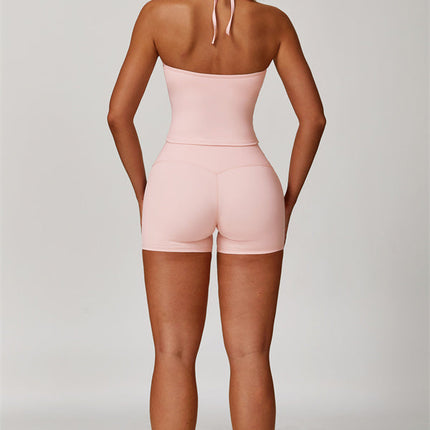 The Surge Halter Crop Top Shorts 2-Piece Set