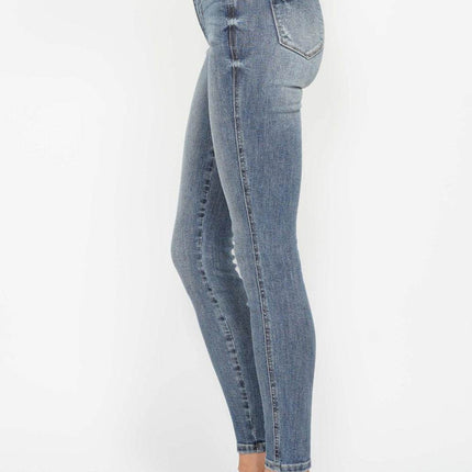 Judy Blue Full Size Tummy Control Contrast Wash Women Skinny Jeans