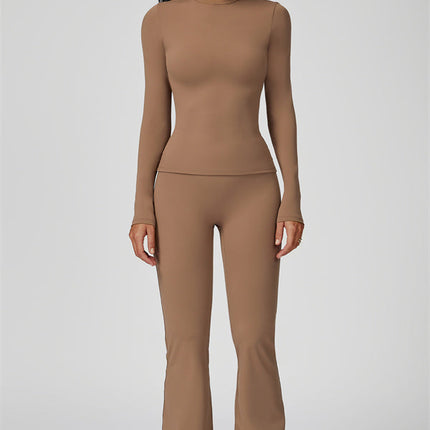 The Oasis Long Sleeve T-shirt Flared Leggings 2-Piece Set