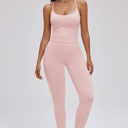 The Svelte Cross Back Tank Top Leggings 2-Piece Set