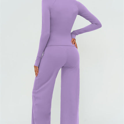 The Twirl Zip Jacket New Straight Leg Pants 2-Piece Set