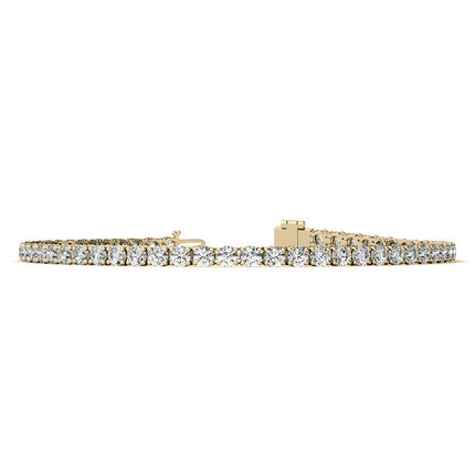 3.00 CTW AGI Certified Lab-Grown Diamond Tennis Bracelet in 14K Yellow or White Gold – G/VS Clarity
