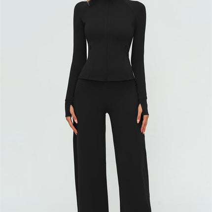 The Twirl Zip Jacket New Straight Leg Pants 2-Piece Set