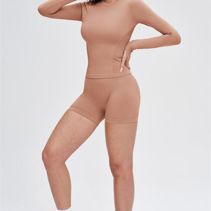 The Whim Long Sleeve T-shirt Shorts 2-Piece Set