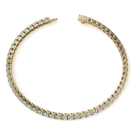 12.00 CTW Lab Grown Diamond Tennis Bracelet | G/VS AGI Certified | 14kt White or Yellow Gold
