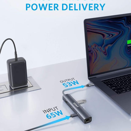 Anker <b>543</b> USB-C Hub (6-in-1, Slim)