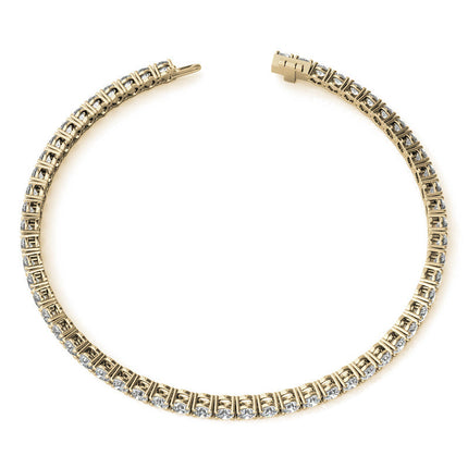 3.00 CTW AGI Certified Lab-Grown Diamond Tennis Bracelet in 14K Yellow or White Gold – G/VS Clarity