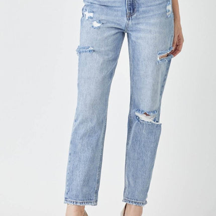 RISEN Distressed Slim Cropped Women Jeans