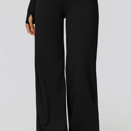 The FemmeFit Zip Jacket Straight Leg Pants 2-Piece Set