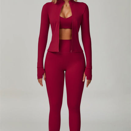 The Seraphine Jacket Sports Bra Leggings 3-Piece Set