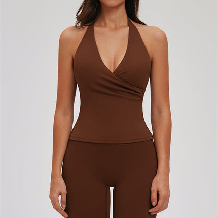 The Twirl Halter Tank Top Capri Leggings 2-Piece Set