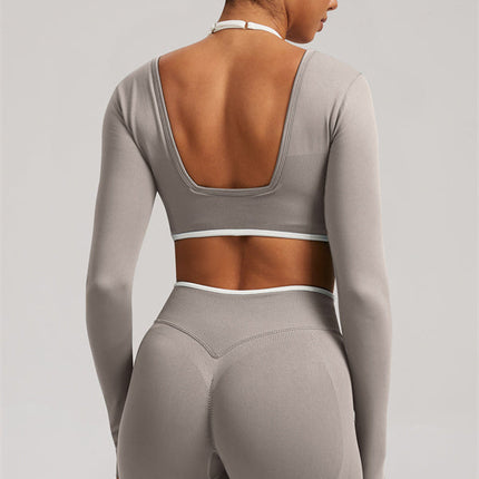The Elevate New Long Sleeve Crop top Leggings 2-Piece Set