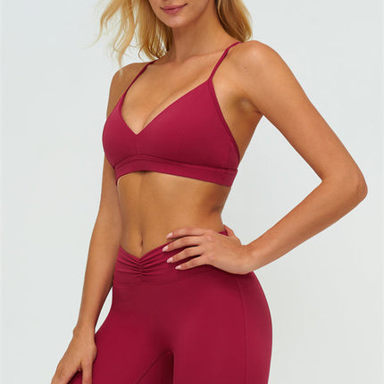 The Lushness Y-Back Sports Bra Flared Leggings 2-Piece Set