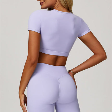 The Lavish Cut-out Crop Top Leggings 2-Piece Set