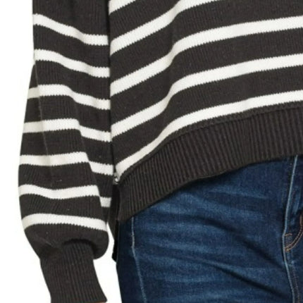 Exposed Seam Striped Oversized Sweater