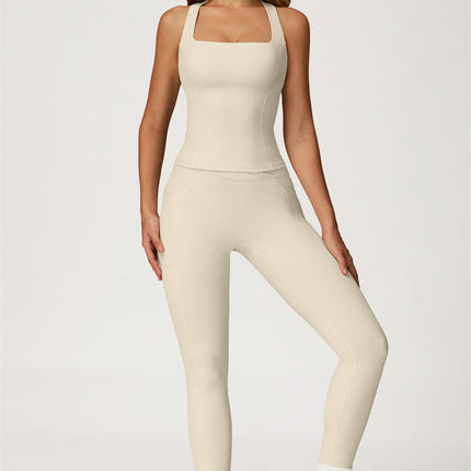 The Glacier Crop Tank Leggings 2-Piece Set