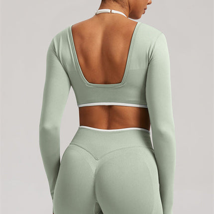 The Elevate New Long Sleeve Crop top Leggings 2-Piece Set