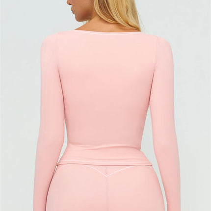 The Amara Long Sleeve T-shirt Shorts 2-Piece Set
