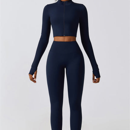 Juno Star Jacket Sports Bra Leggings 3-Piece Set