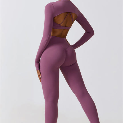 Juno Star Crop Top Sports Bra Leggings 3-Piece Set