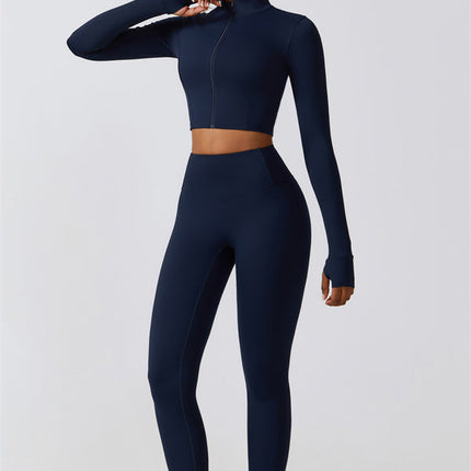 Juno Star Jacket Sports Bra Leggings 3-Piece Set