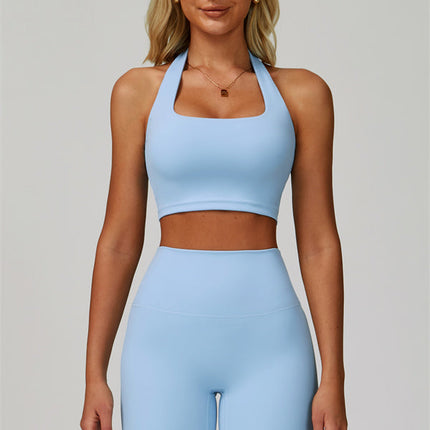 The Seraphine Halter Crop Top Leggings 2-Piece Set