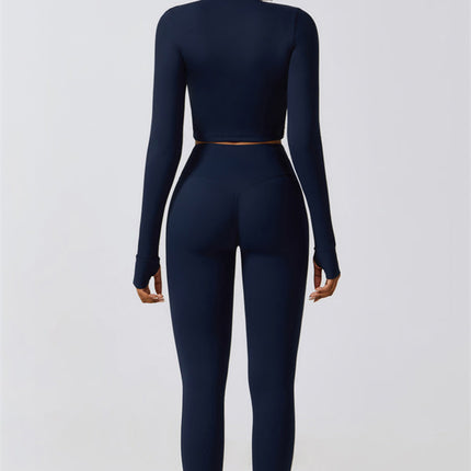 Juno Star Jacket Sports Bra Leggings 3-Piece Set