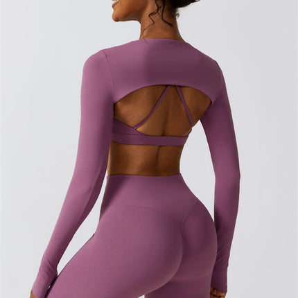 Juno Star Crop Top Sports Bra Leggings 3-Piece Set