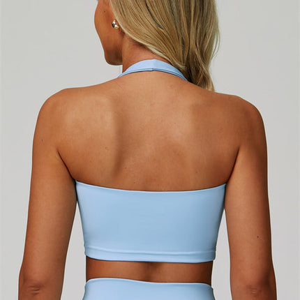 The Seraphine Halter Crop Top Leggings 2-Piece Set