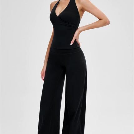 The Stride Crop Top Straight Leg Pants 2-Piece Set