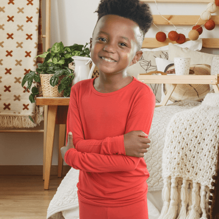 Red Bamboo Pajama Set