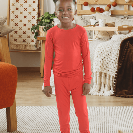 Red Bamboo Pajama Set