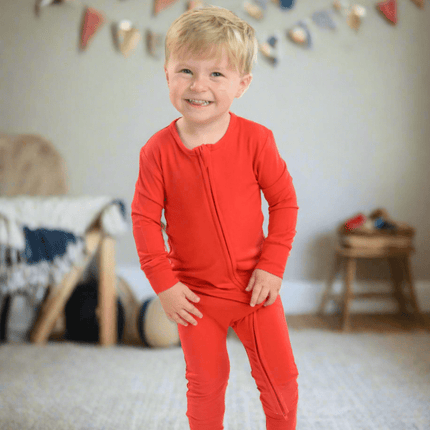 Red Bamboo Romper