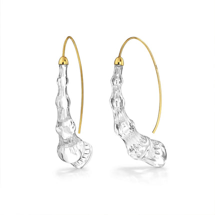 Wishbone Bamboo Lucite Earrings