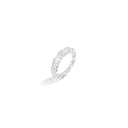 Bamboo Lucite Rings Set of 5