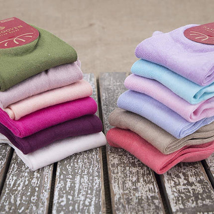 Women’s Bamboo Ankle Socks 6-Pack – Mixed Colors Soft Thin Low-Cut Socks