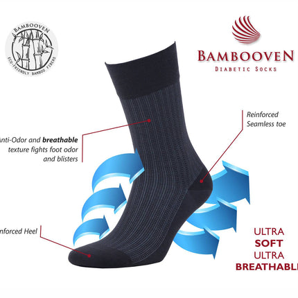 Men’s Bamboo Lightweight Dress & Trouser Socks 3-Pack - 509