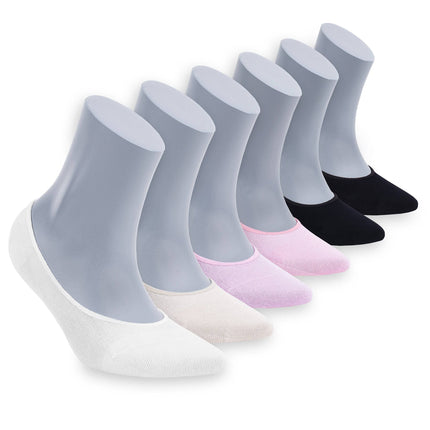 Women’s Bamboo No-Show Socks 6-Pack | Invisible, Breathable, Moisture-Wicking Socks - 612