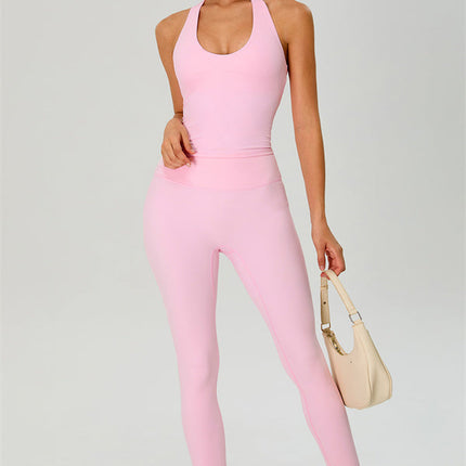 The Solid Halter Tank Top