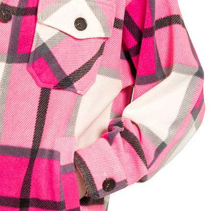 Oversized Plaid Fleece Shacket