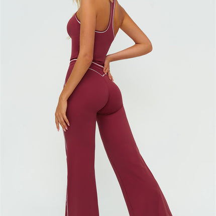 The Amara Crop Top Flared Leggings 2-Piece Set