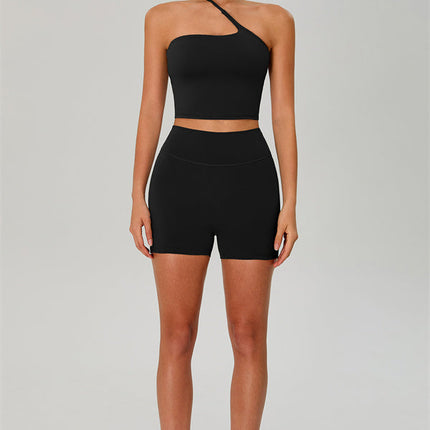 The Jewel One-Shoulder Crop Top Shorts 2-Piece Set