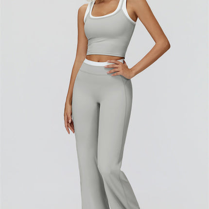 The Canyon Crop Tank Flared Leggings 2-Piece Set